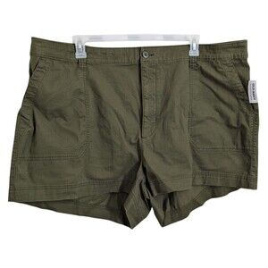 NWT Old Navy Chino Shorts High Rise OG Women's 3XL Minimalist Green Lagenlook